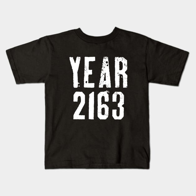 YEAR 2163 Kids T-Shirt by cabinboy100